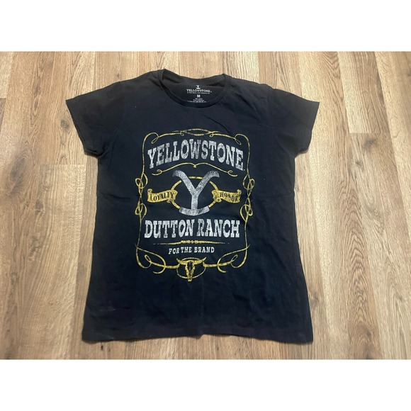 Yellowstone Tops - Yellowstone Shirt, Women's Size Medium, Black, Dutton Ranch, Short Sleeve